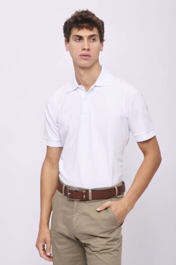 Polo lisa de piqué pima peruano