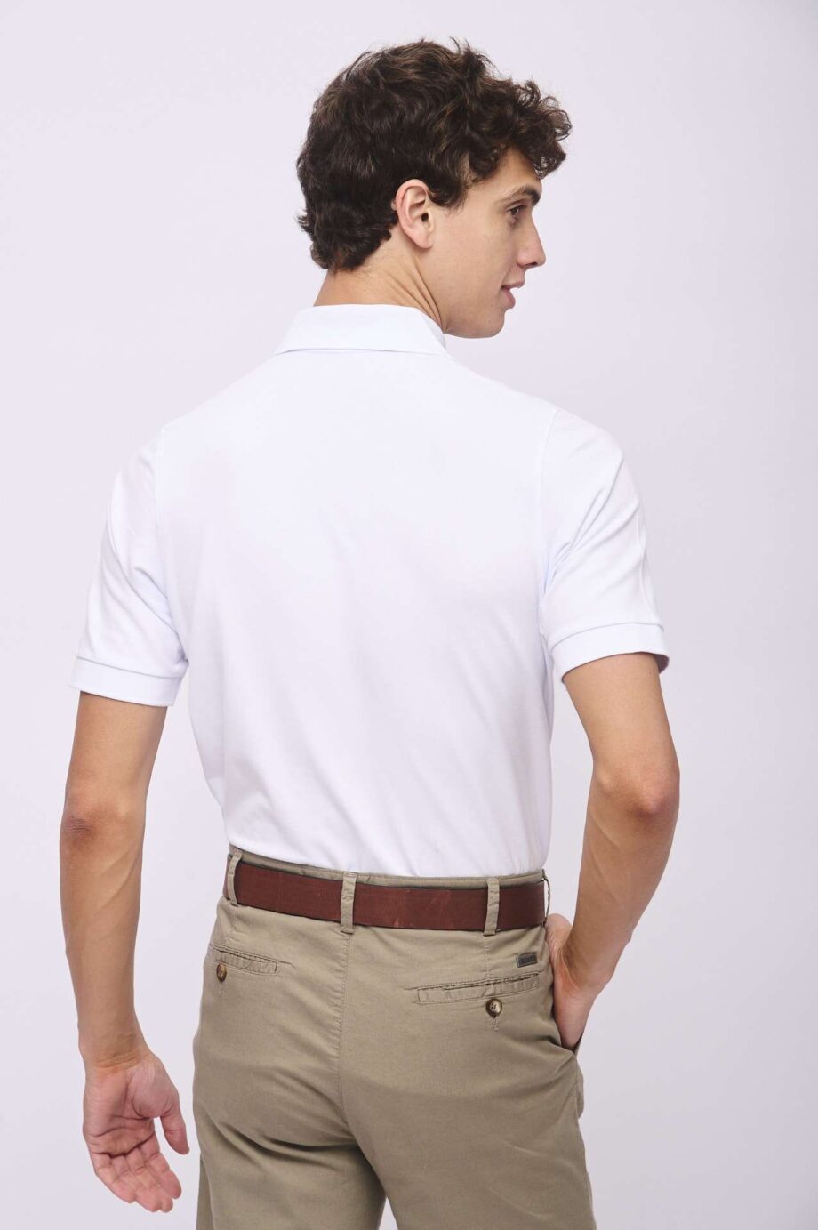 Polo lisa de piqué pima peruano
