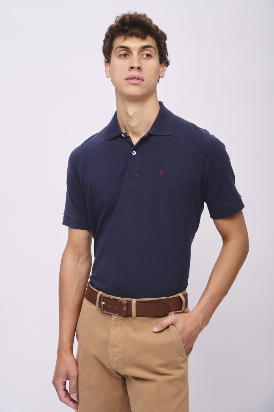 Polo lisa de piqué pima peruano