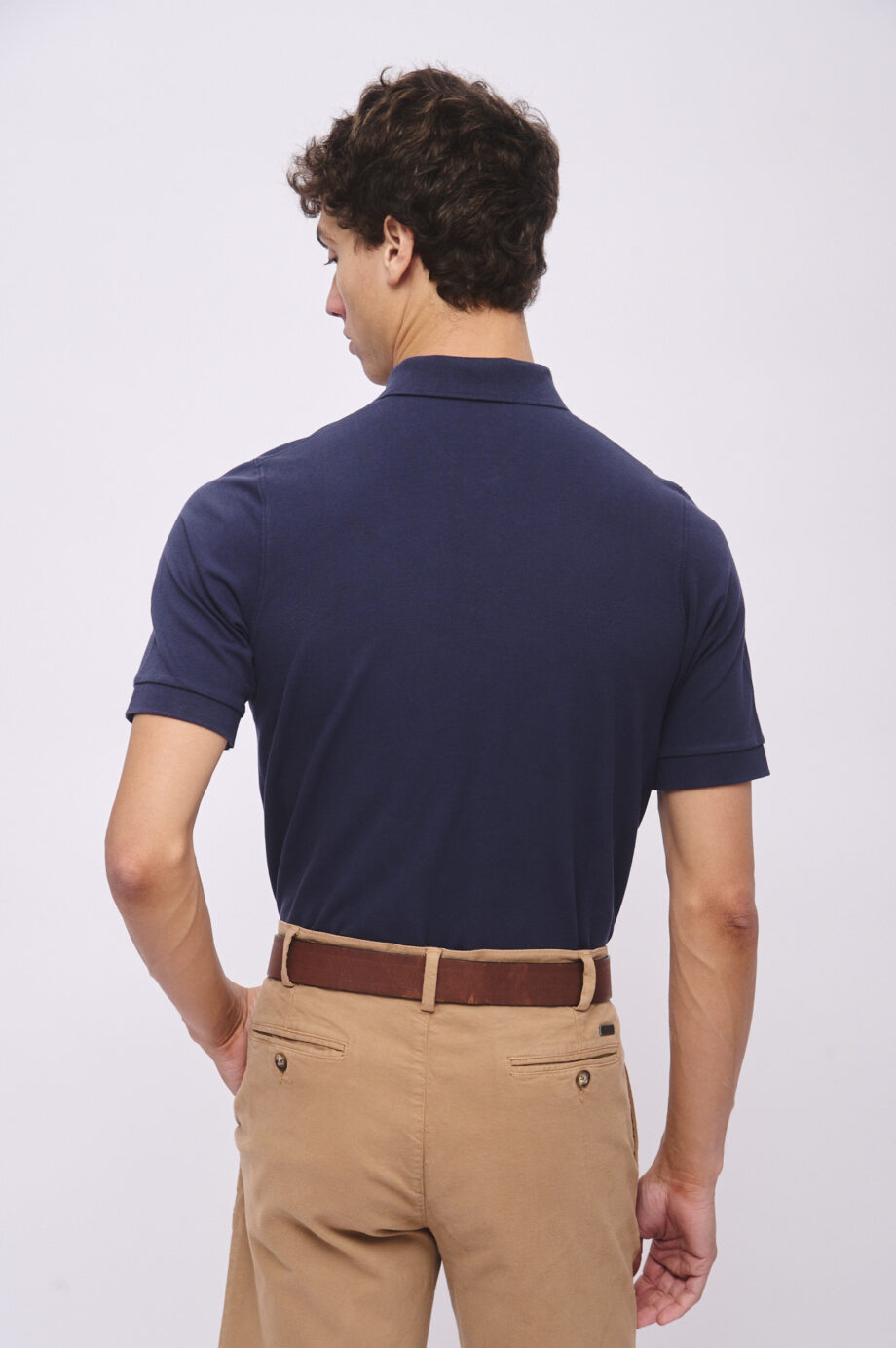 Polo lisa de piqué pima peruano
