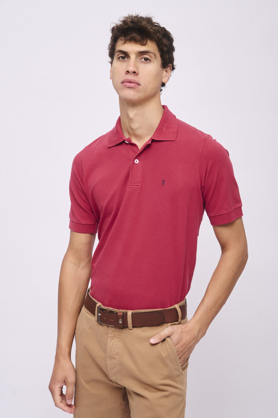 Polo lisa de piqué pima peruano