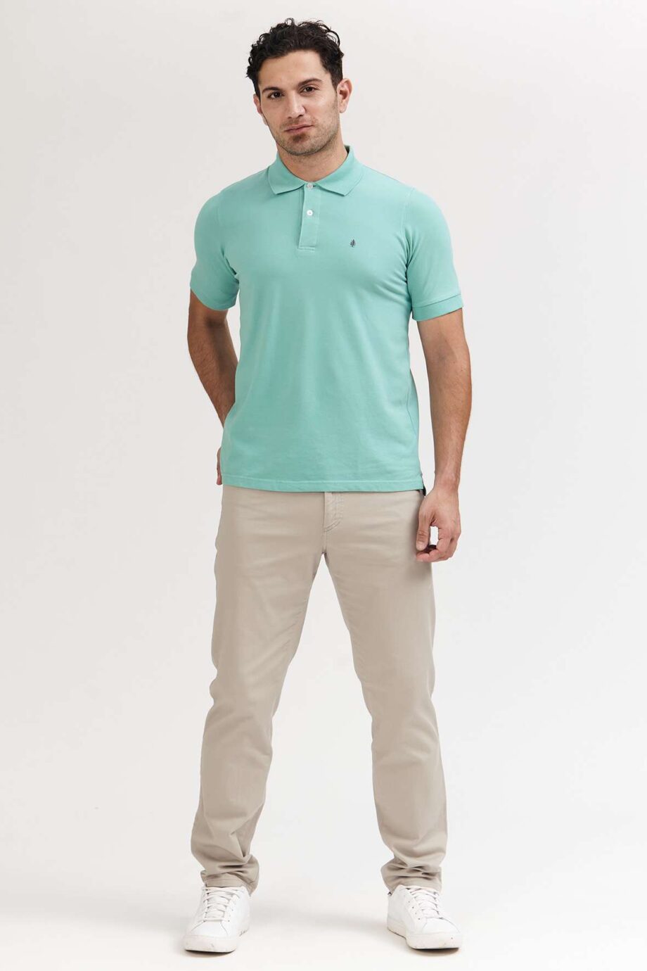 Polo lisa de piqué pima peruano