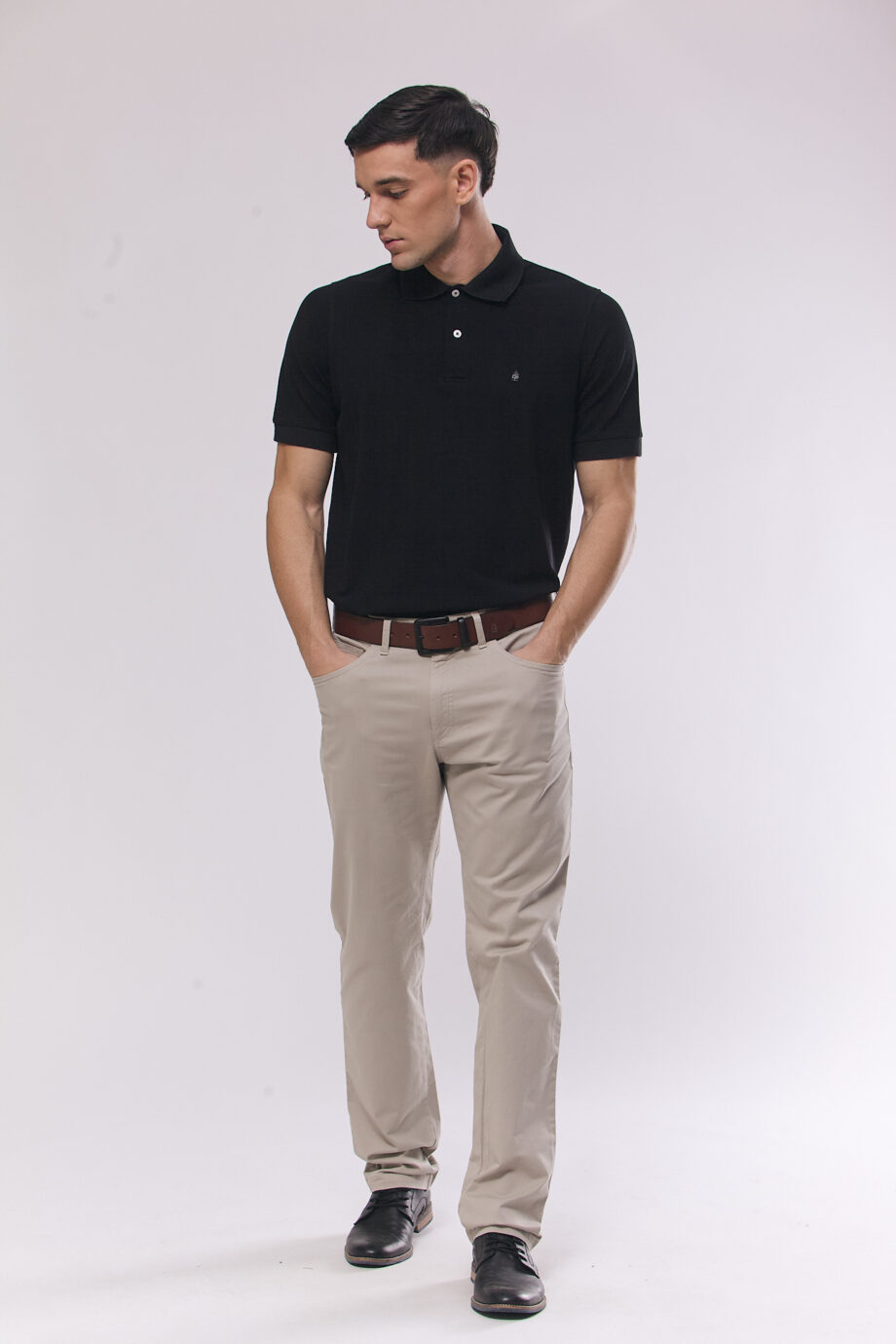 Polo lisa de piqué pima peruano