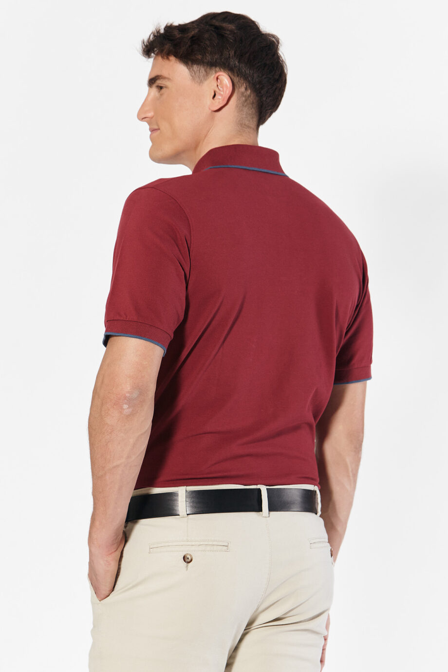 Polo de piqué pima peruano con vivo