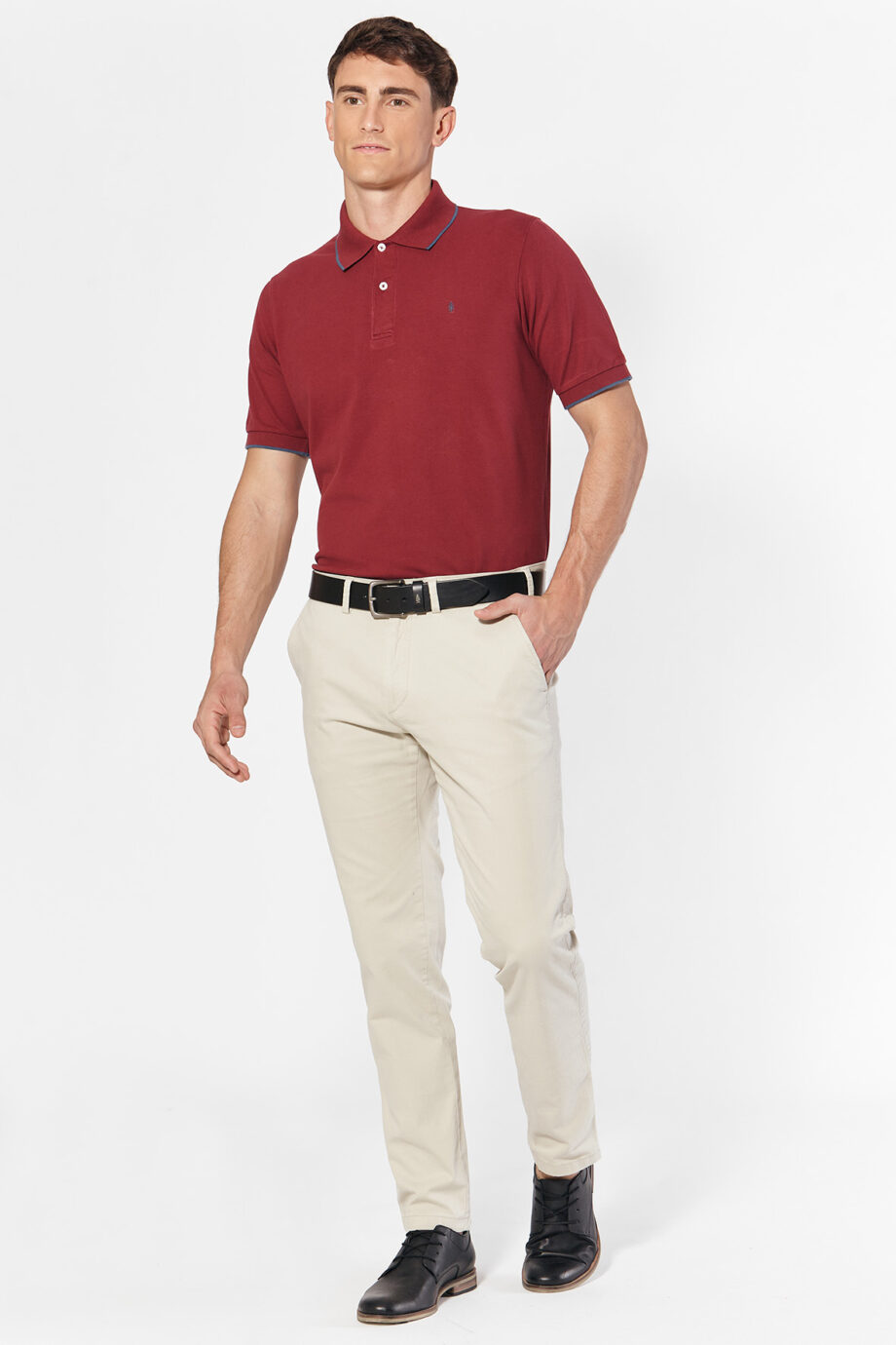 Polo de piqué pima peruano con vivo