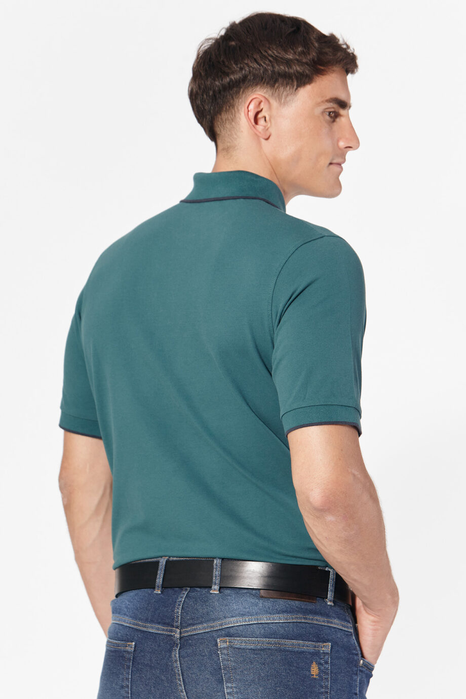 Polo de piqué pima peruano con vivo