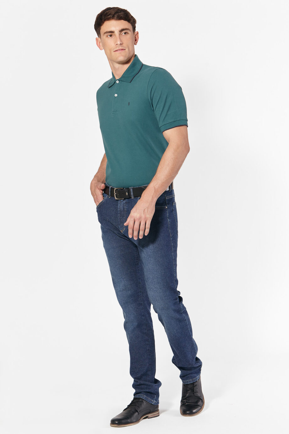 Polo de piqué pima peruano con vivo