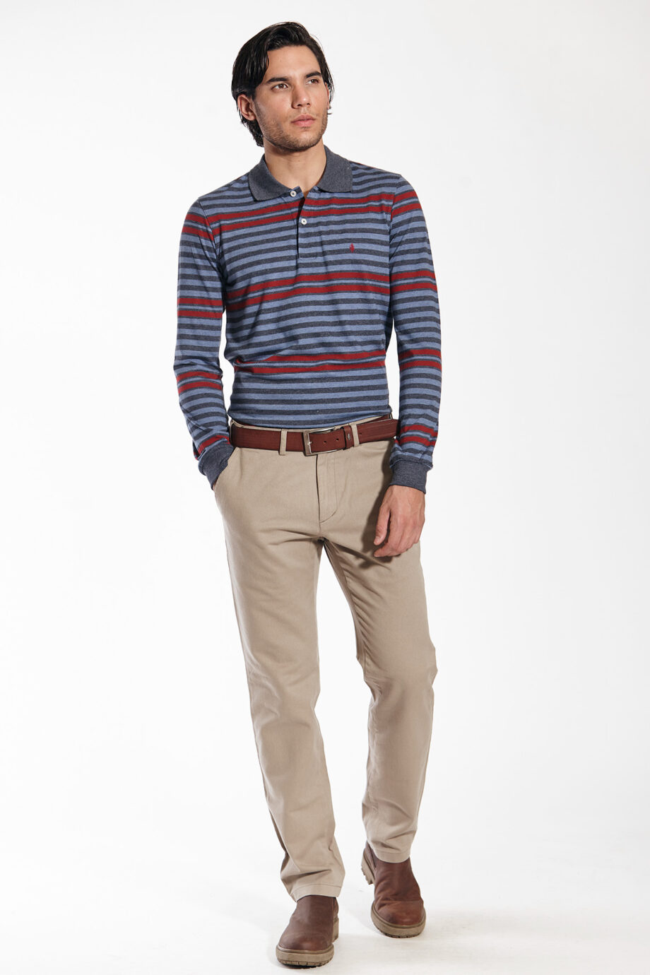 Polo rayada de jersey