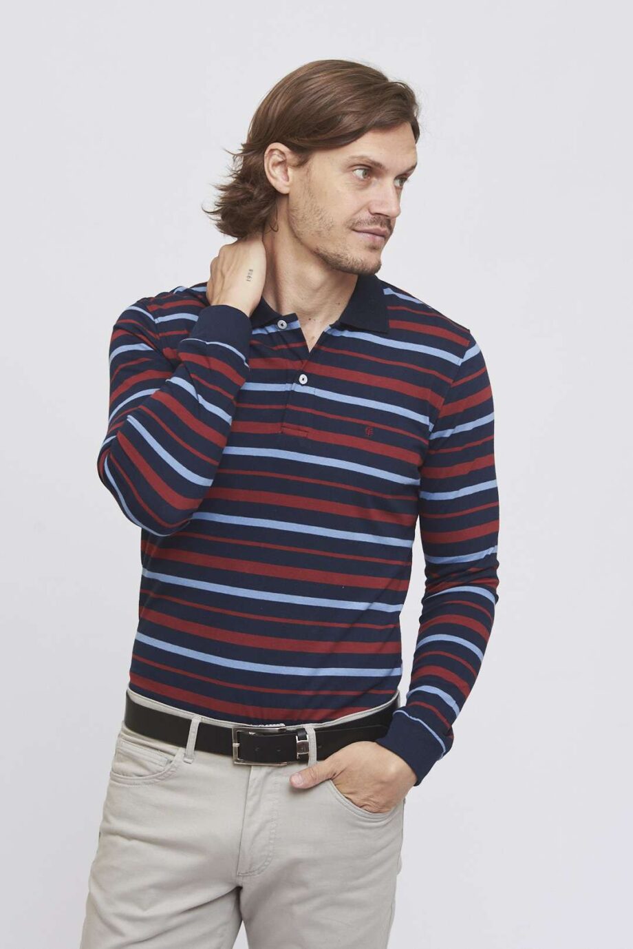 Polo rayada de jersey