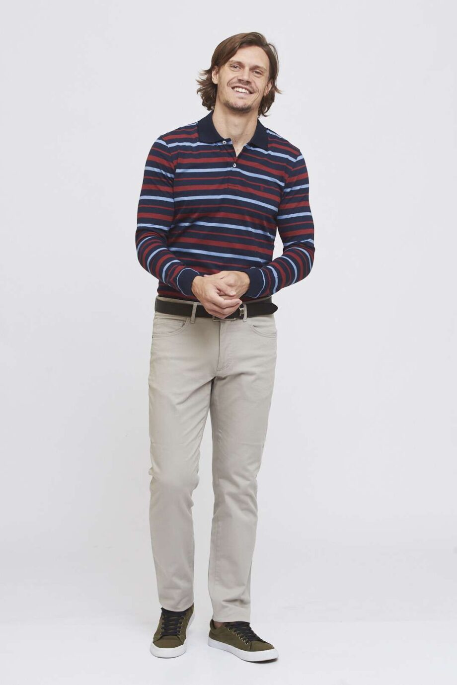 Polo rayada de jersey