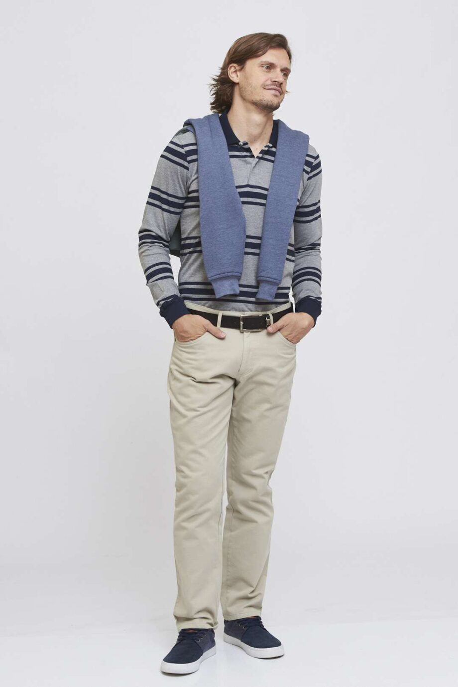 Polo rayada de jersey