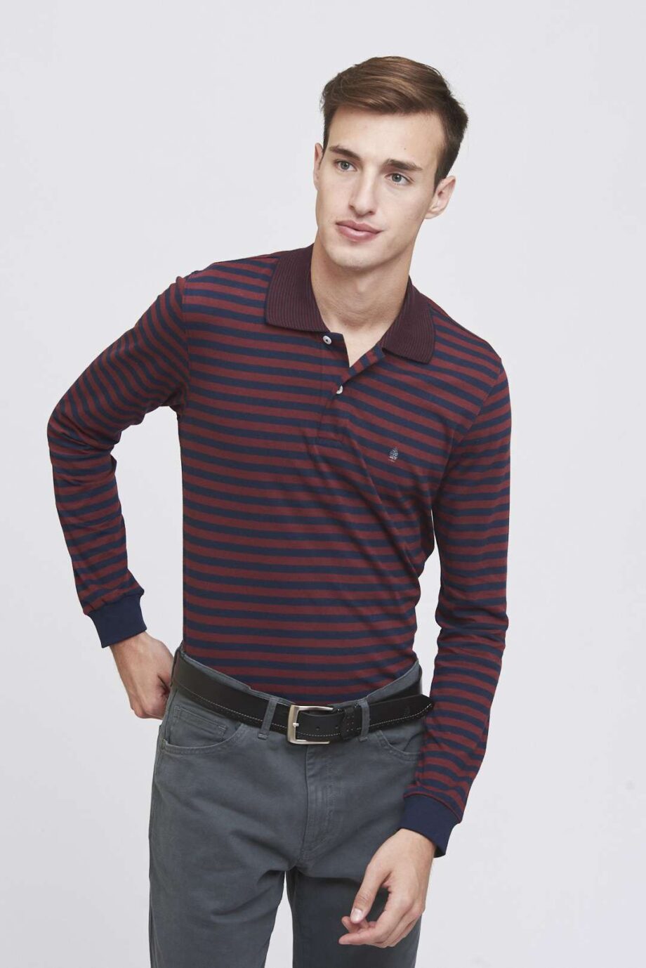 Polo rayada de jersey