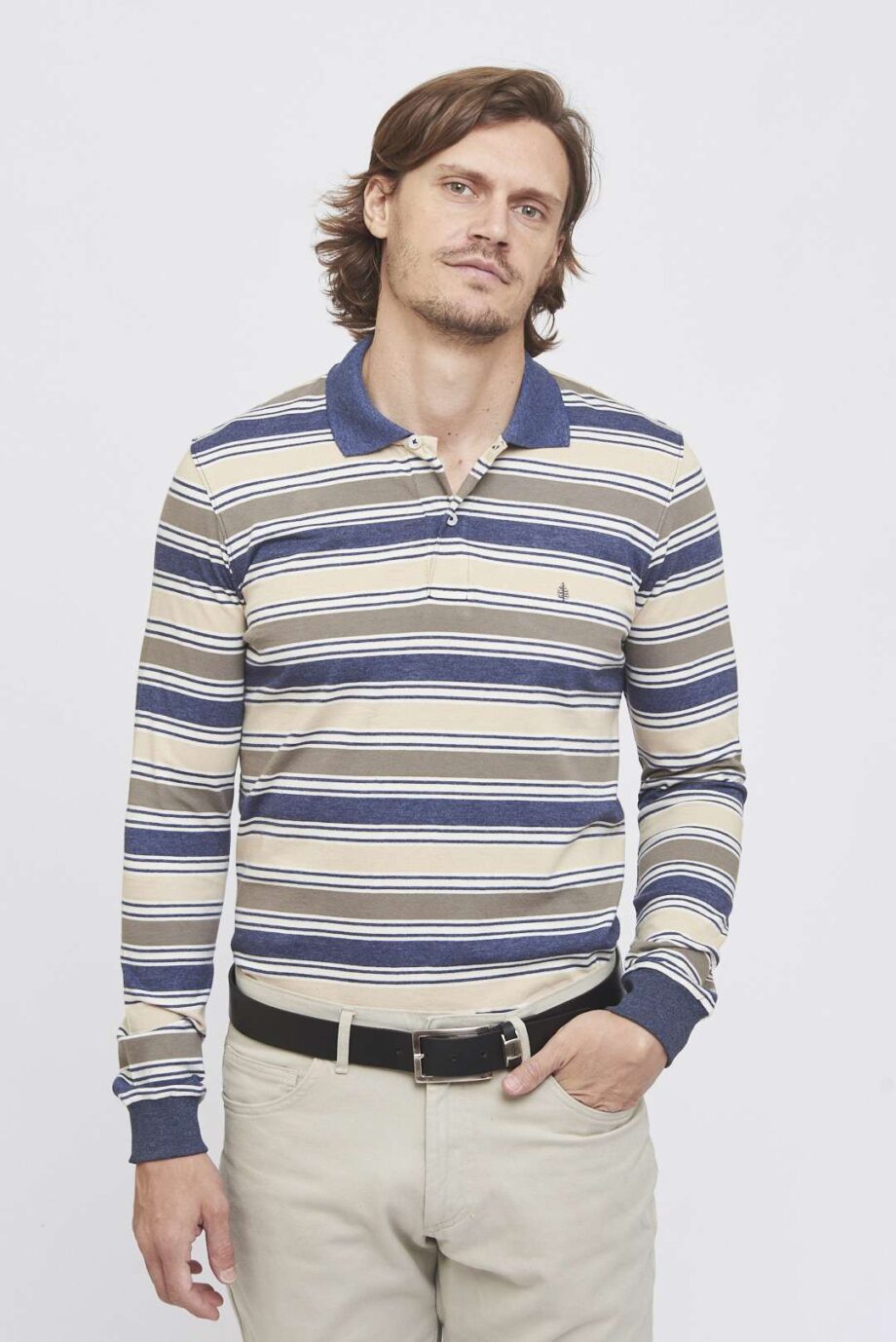 Polo rayada de jersey