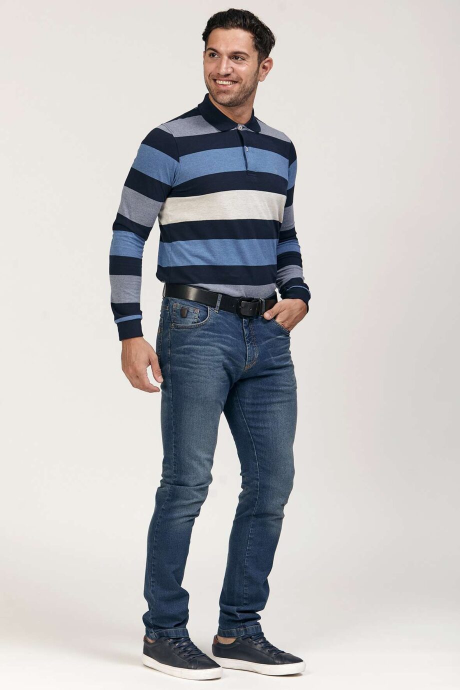 Polo rayada de jersey