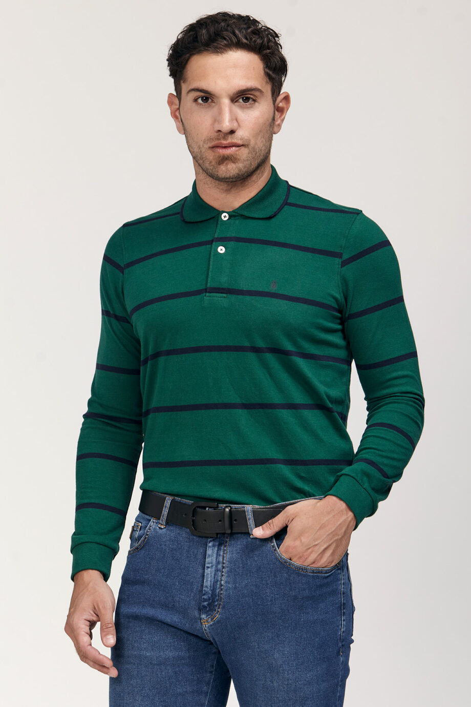 Polo rayada de jersey