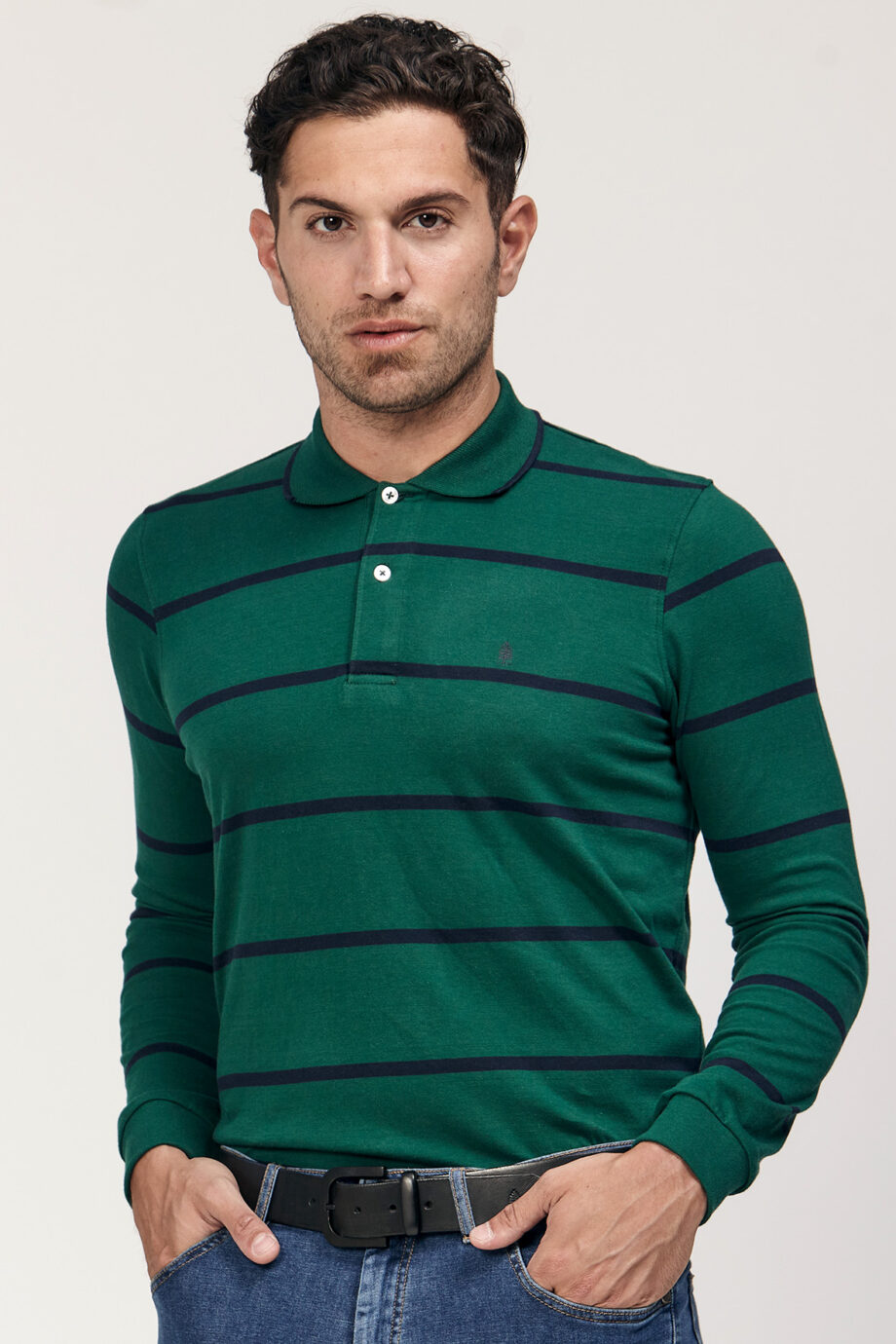 Polo rayada de jersey