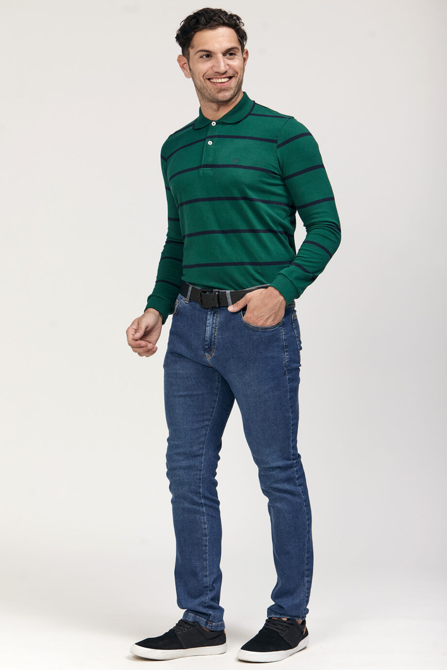 Polo rayada de jersey