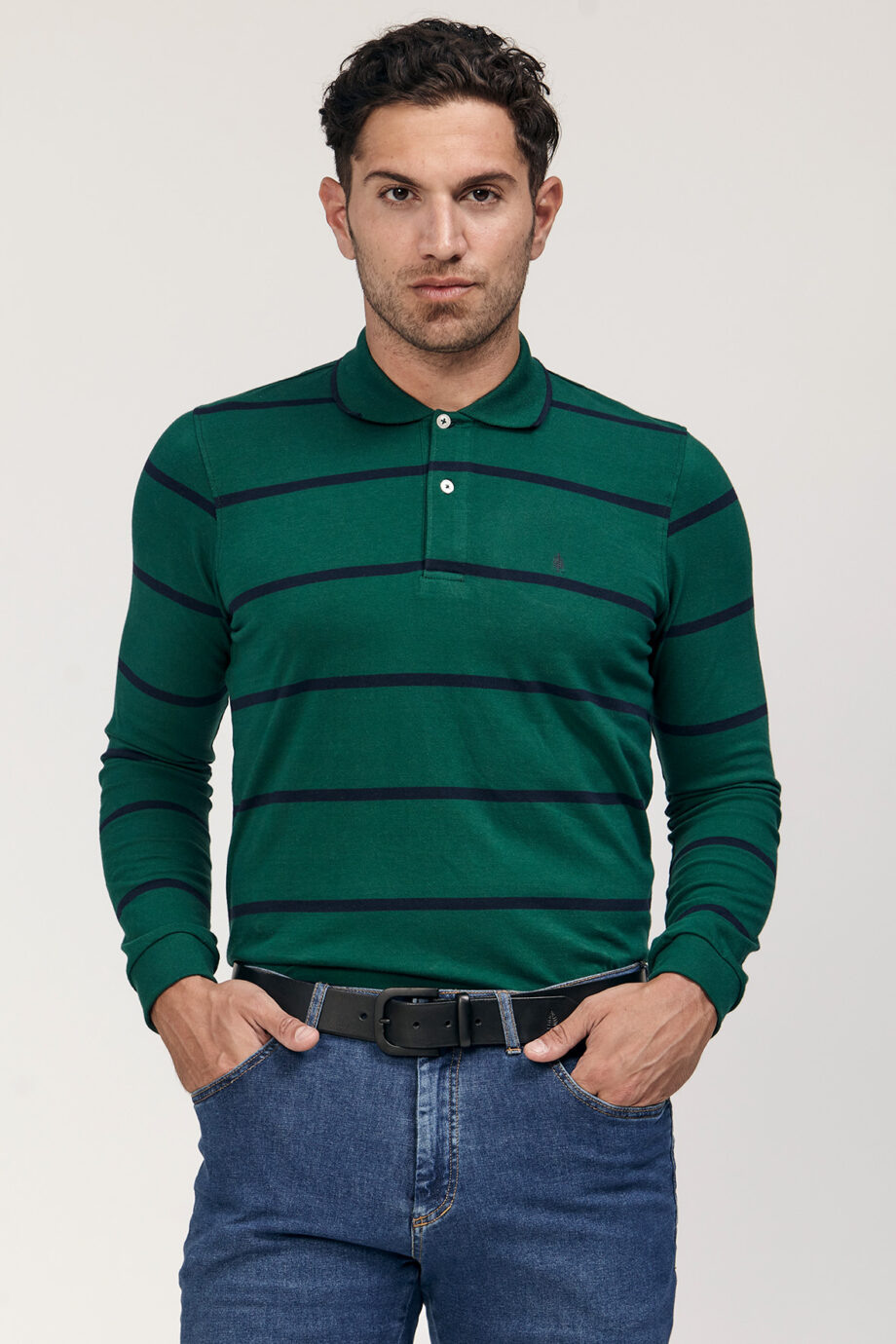 Polo rayada de jersey