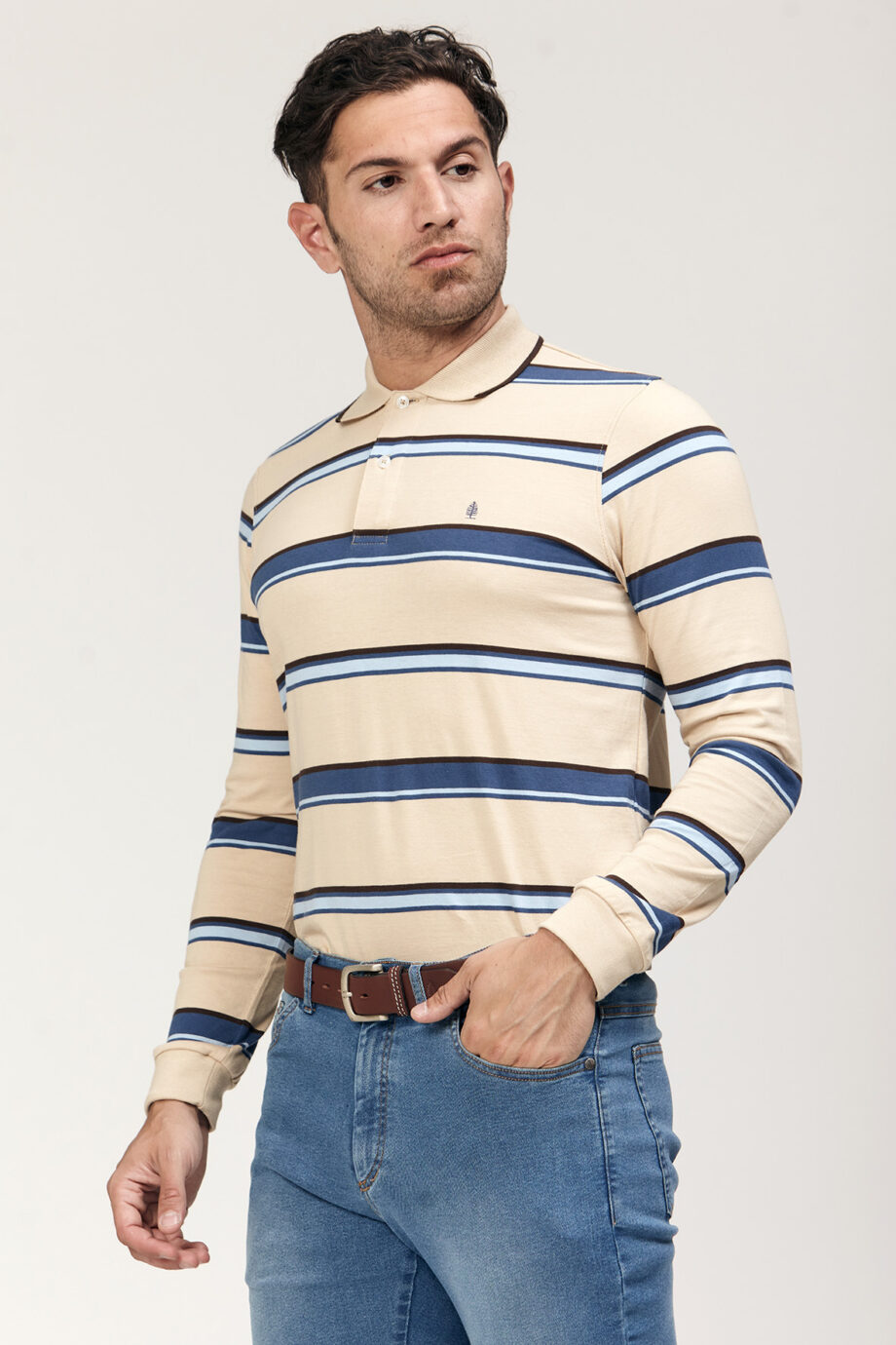 Polo rayada de jersey
