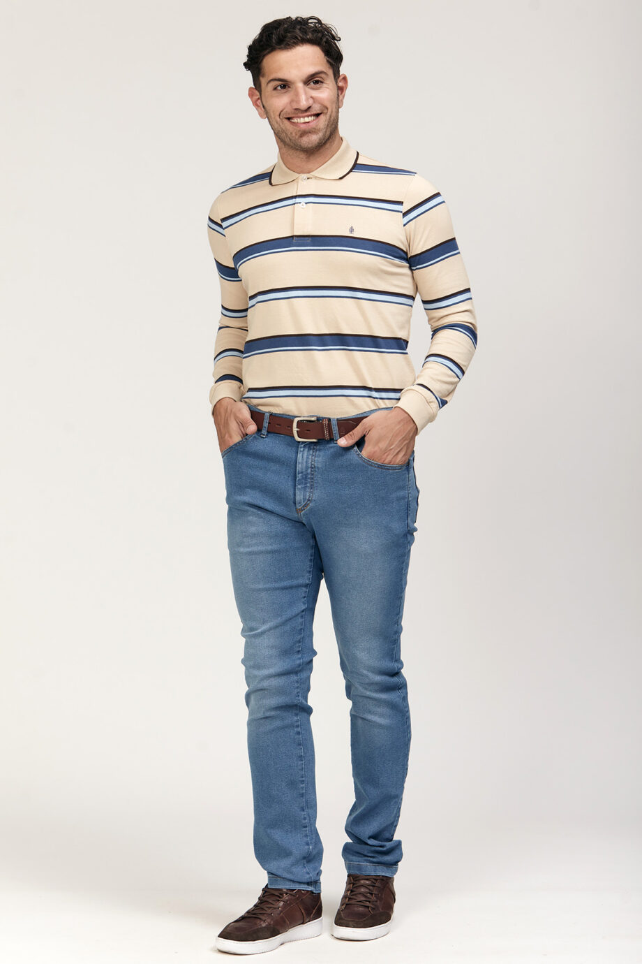 Polo rayada de jersey