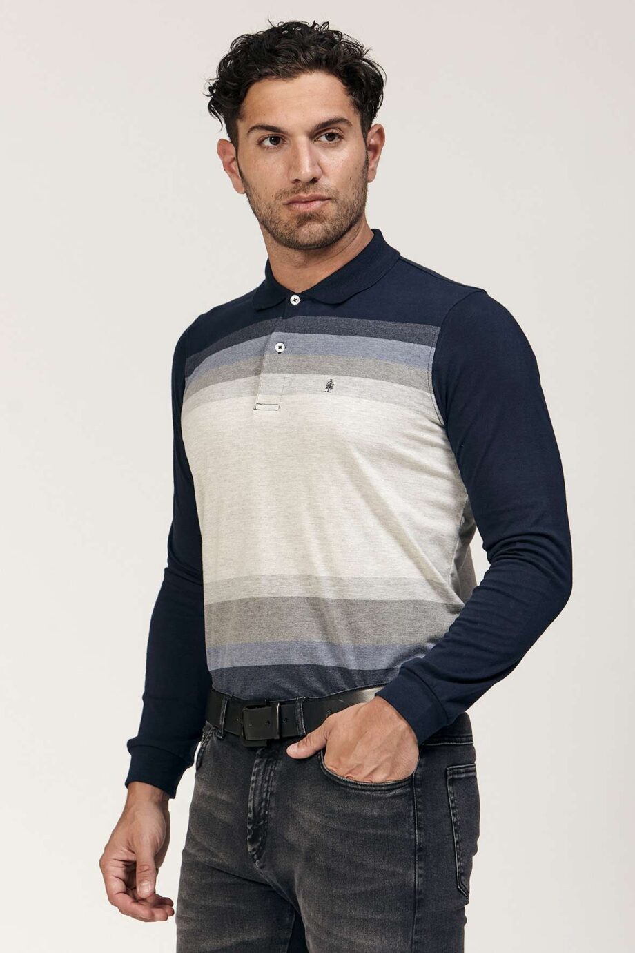Polo rayada de jersey