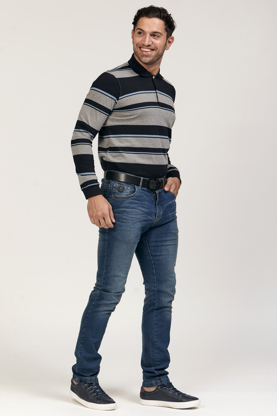 Polo rayada de jersey
