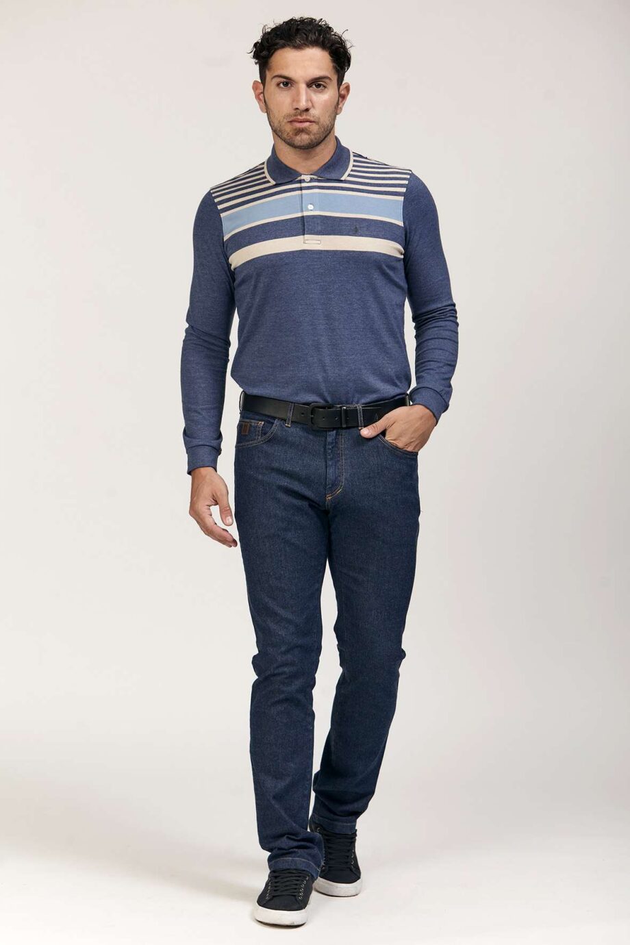 Polo rayada de jersey