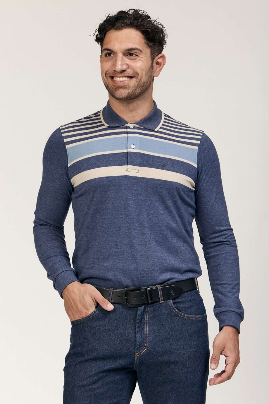 Polo rayada de jersey