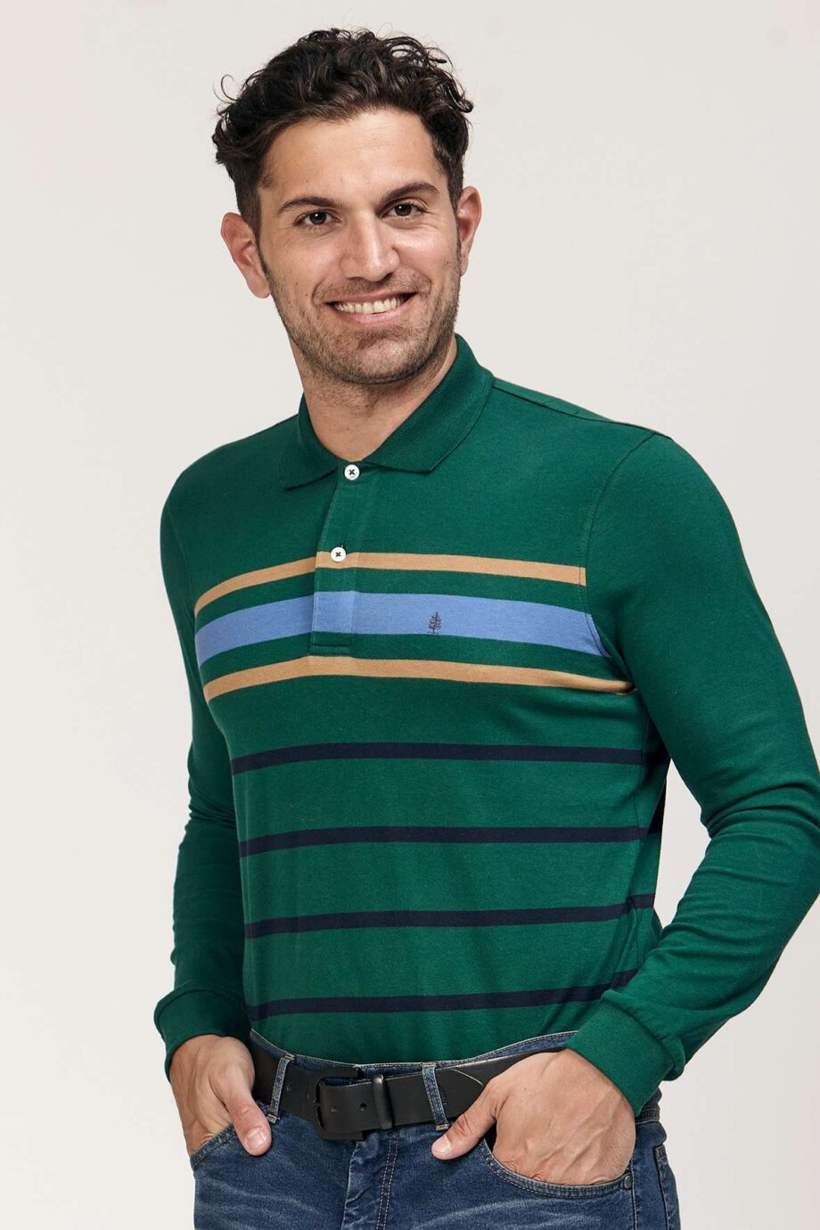 Polo rayada de jersey