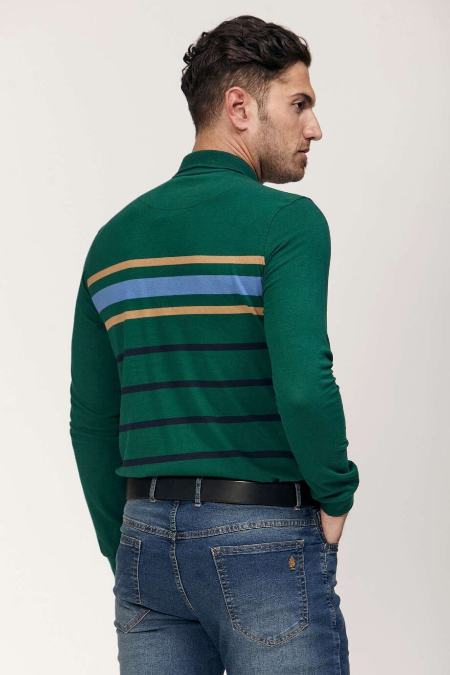 Polo rayada de jersey
