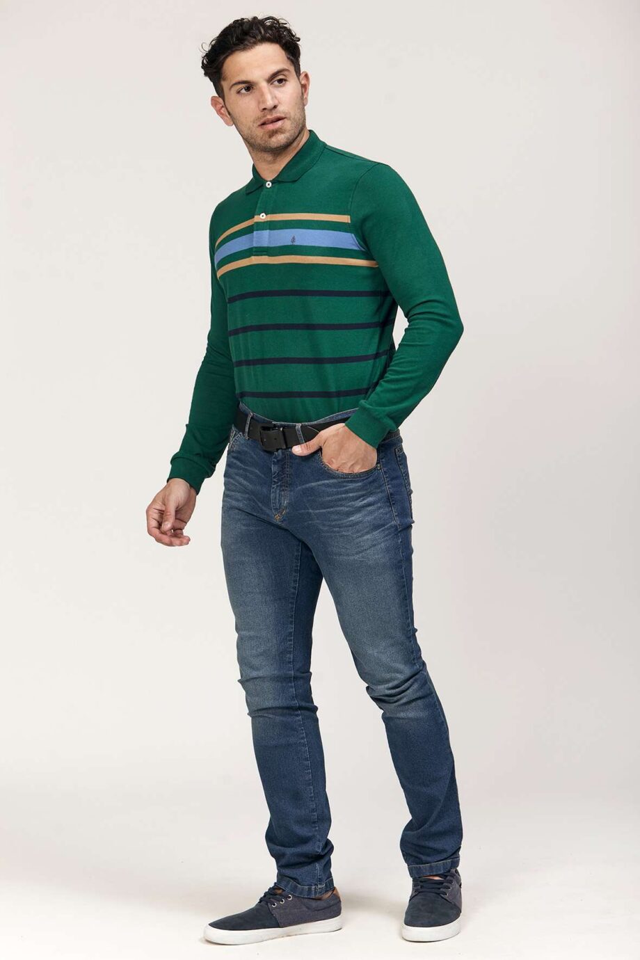 Polo rayada de jersey