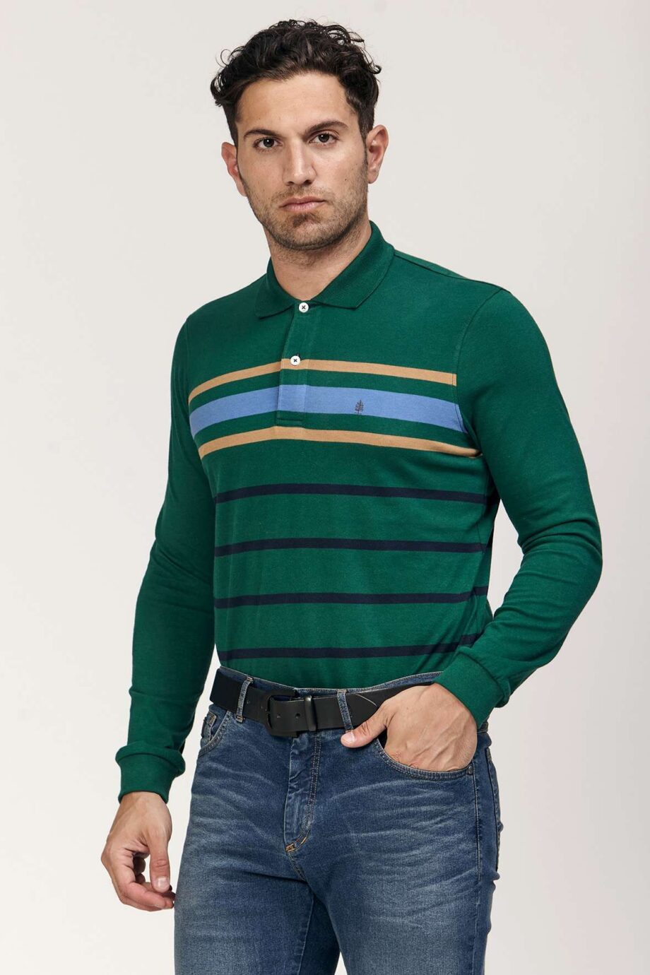 Polo rayada de jersey