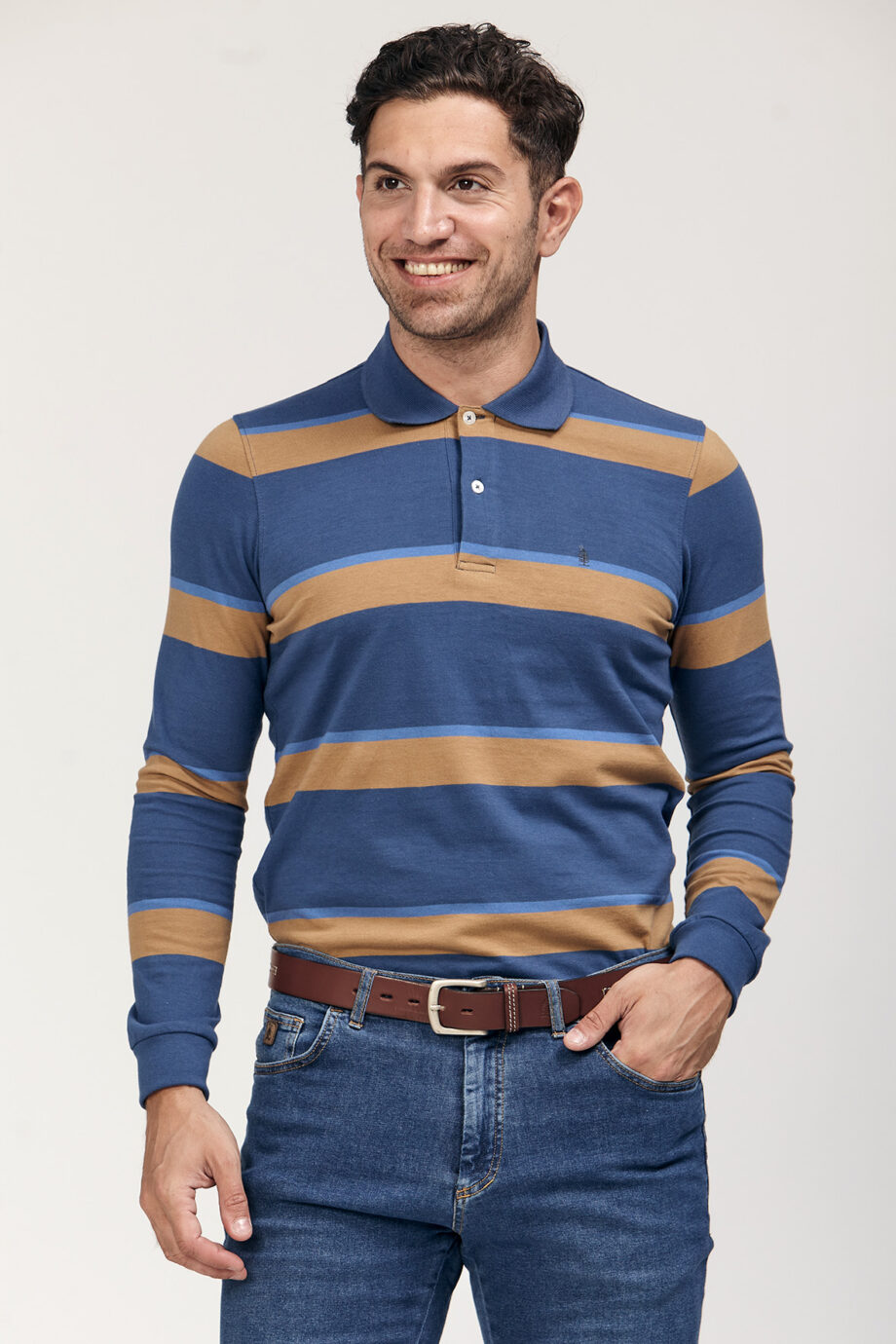 Polo rayada de jersey