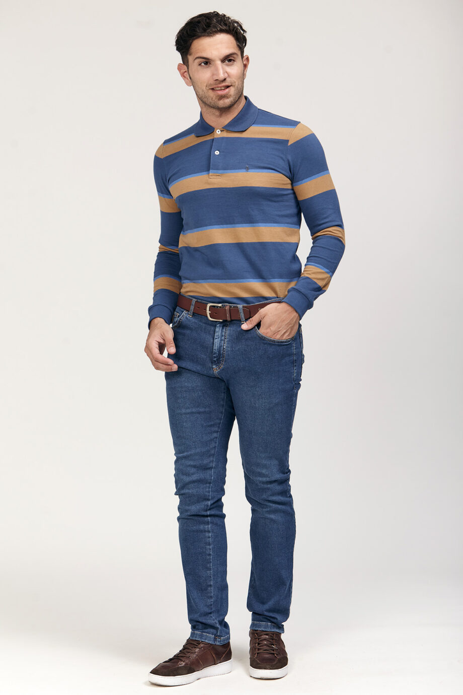 Polo rayada de jersey