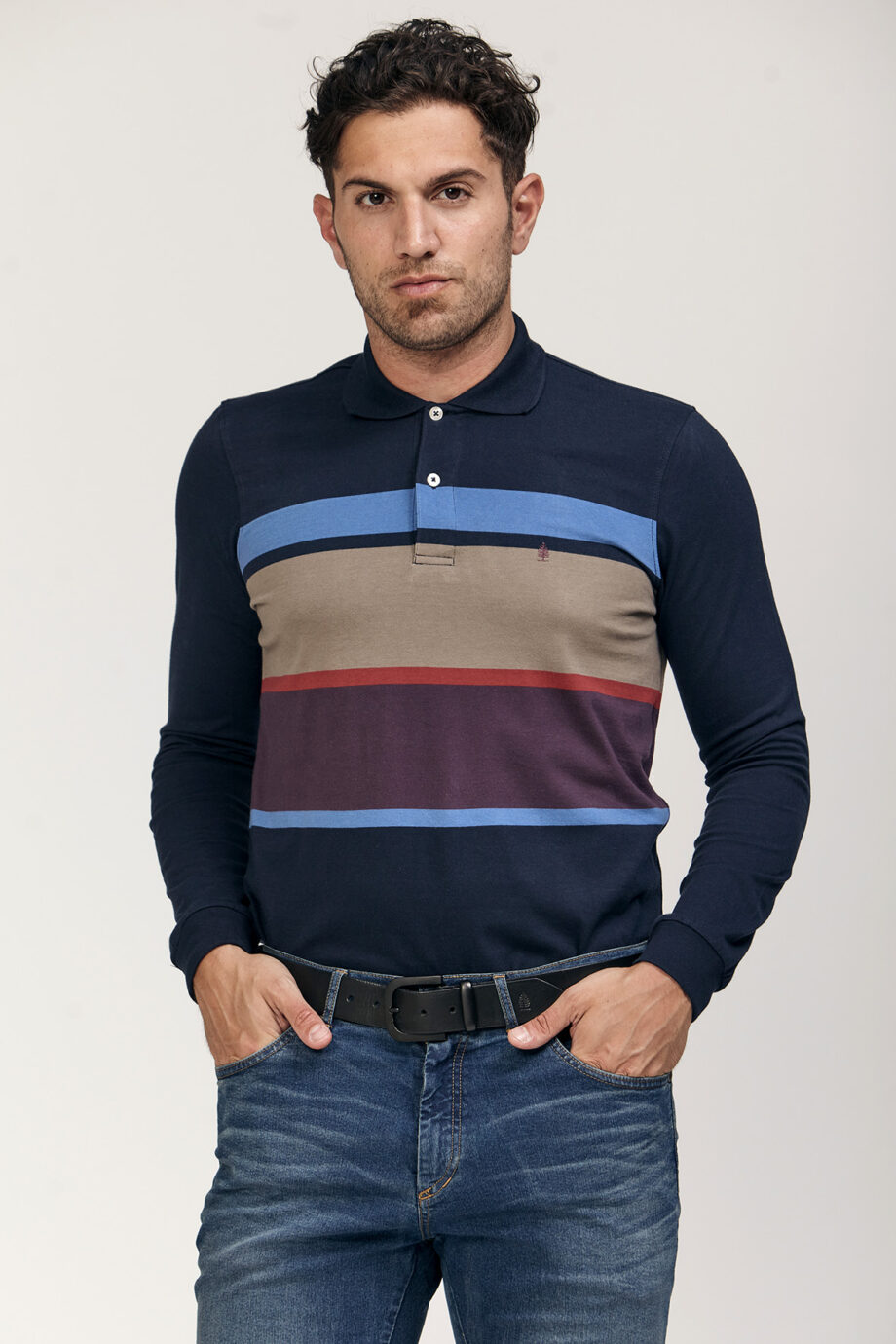 Polo rayada de jersey