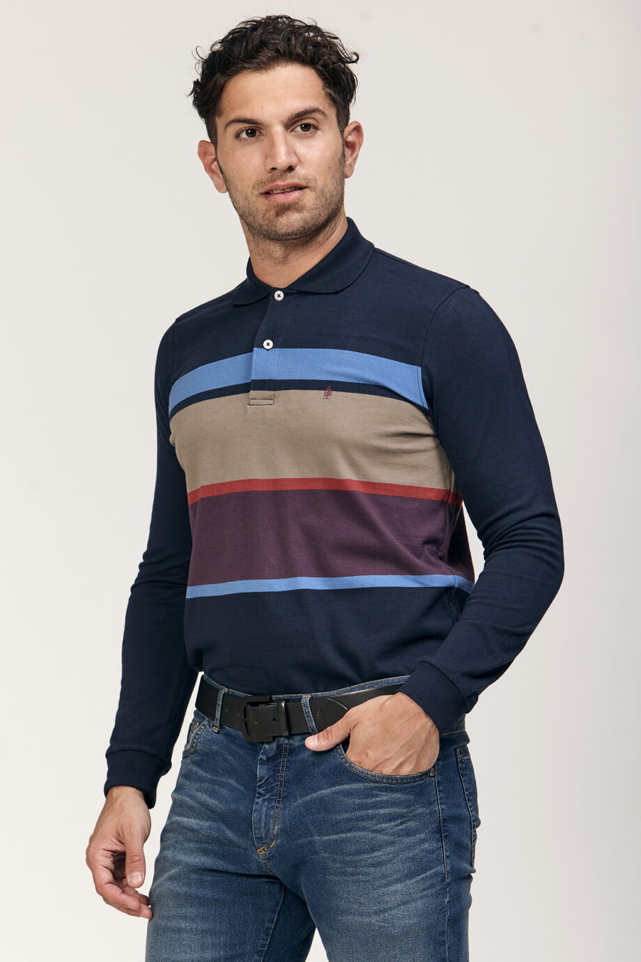 Polo rayada de jersey