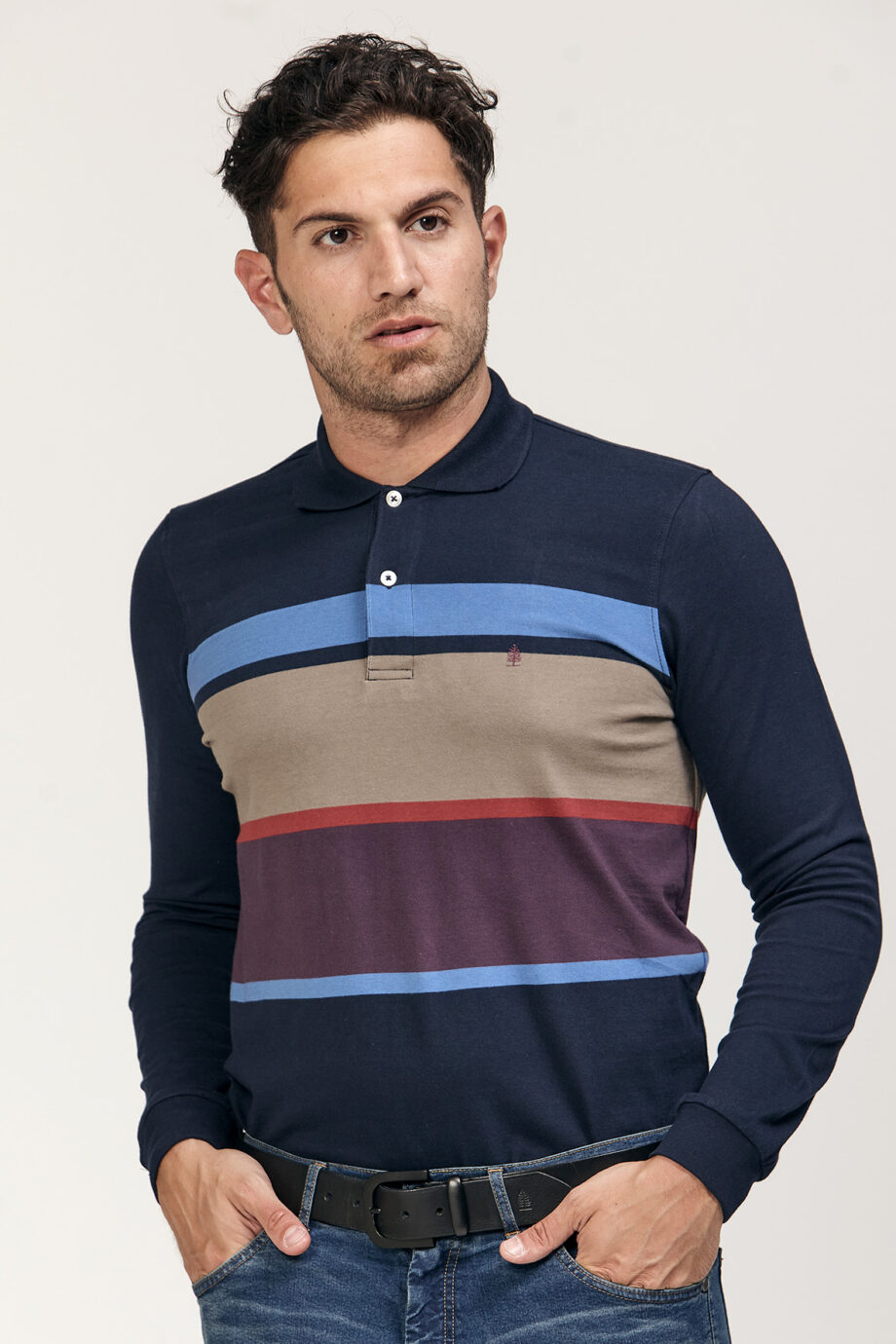 Polo rayada de jersey