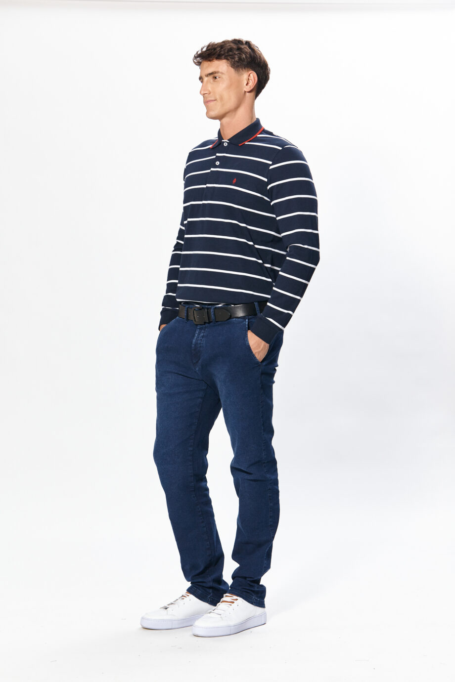 Polo rayada de jersey