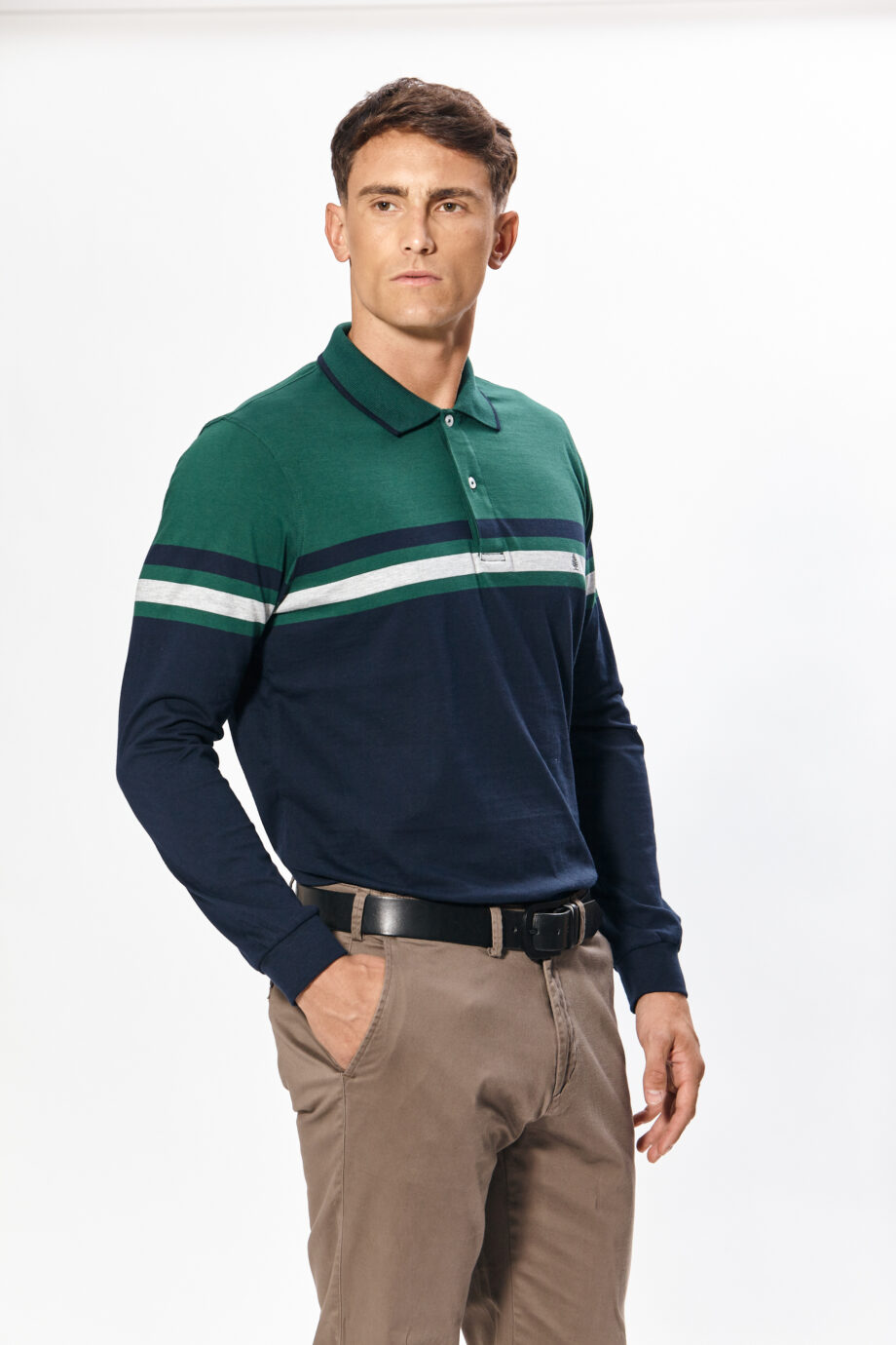 Polo rayada de jersey