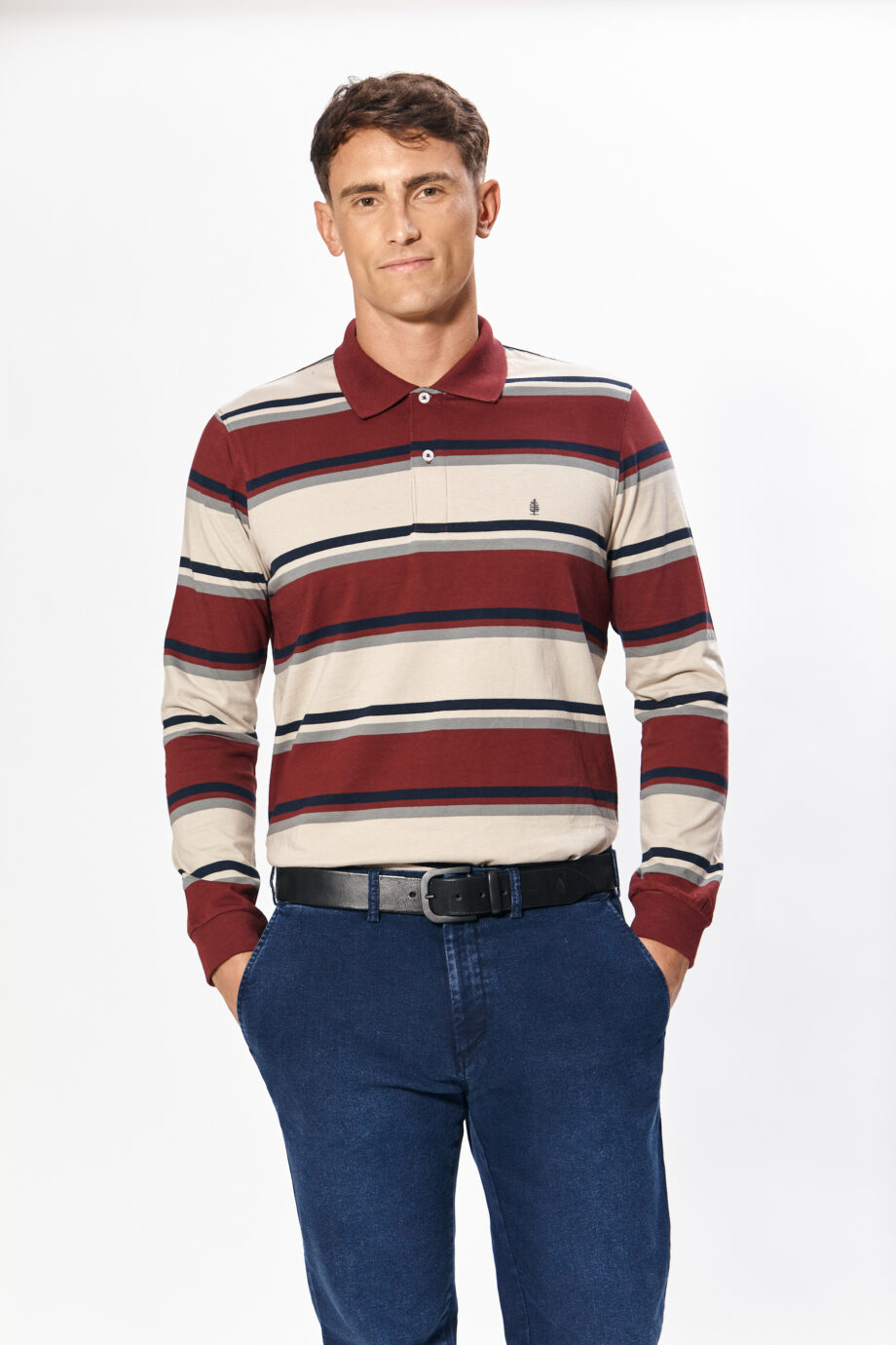 Polo rayada de jersey