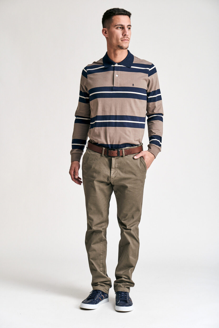 Polo mangas largas rayadas