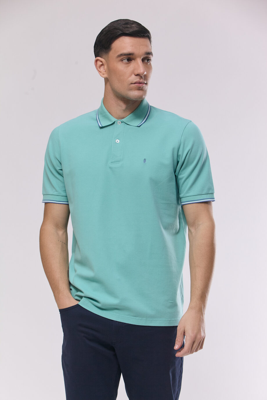 Polo lisa de piqué pima peruano