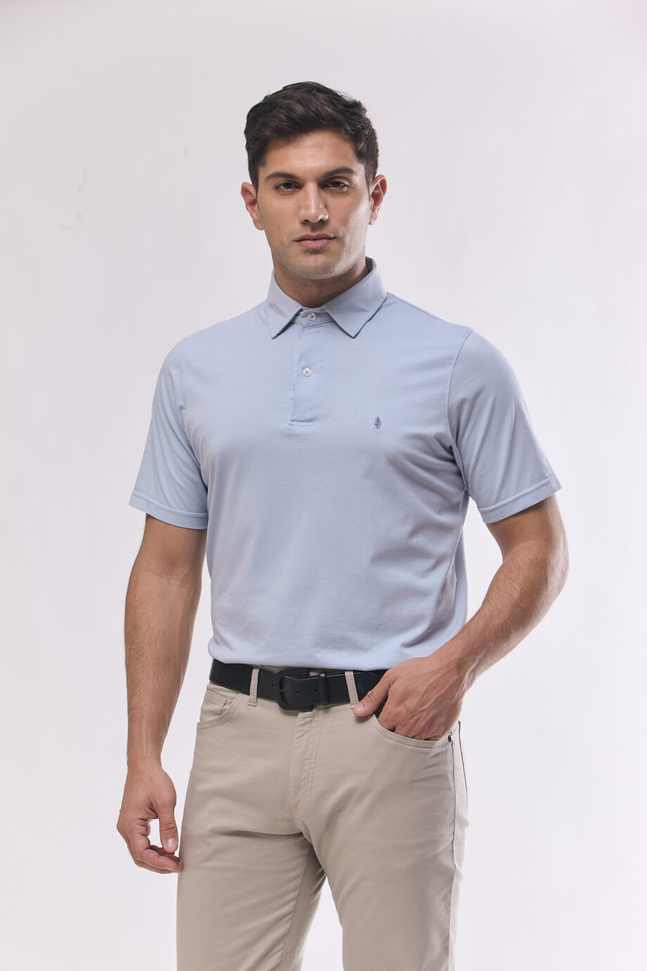 Polo lisa de algodón pima peruano