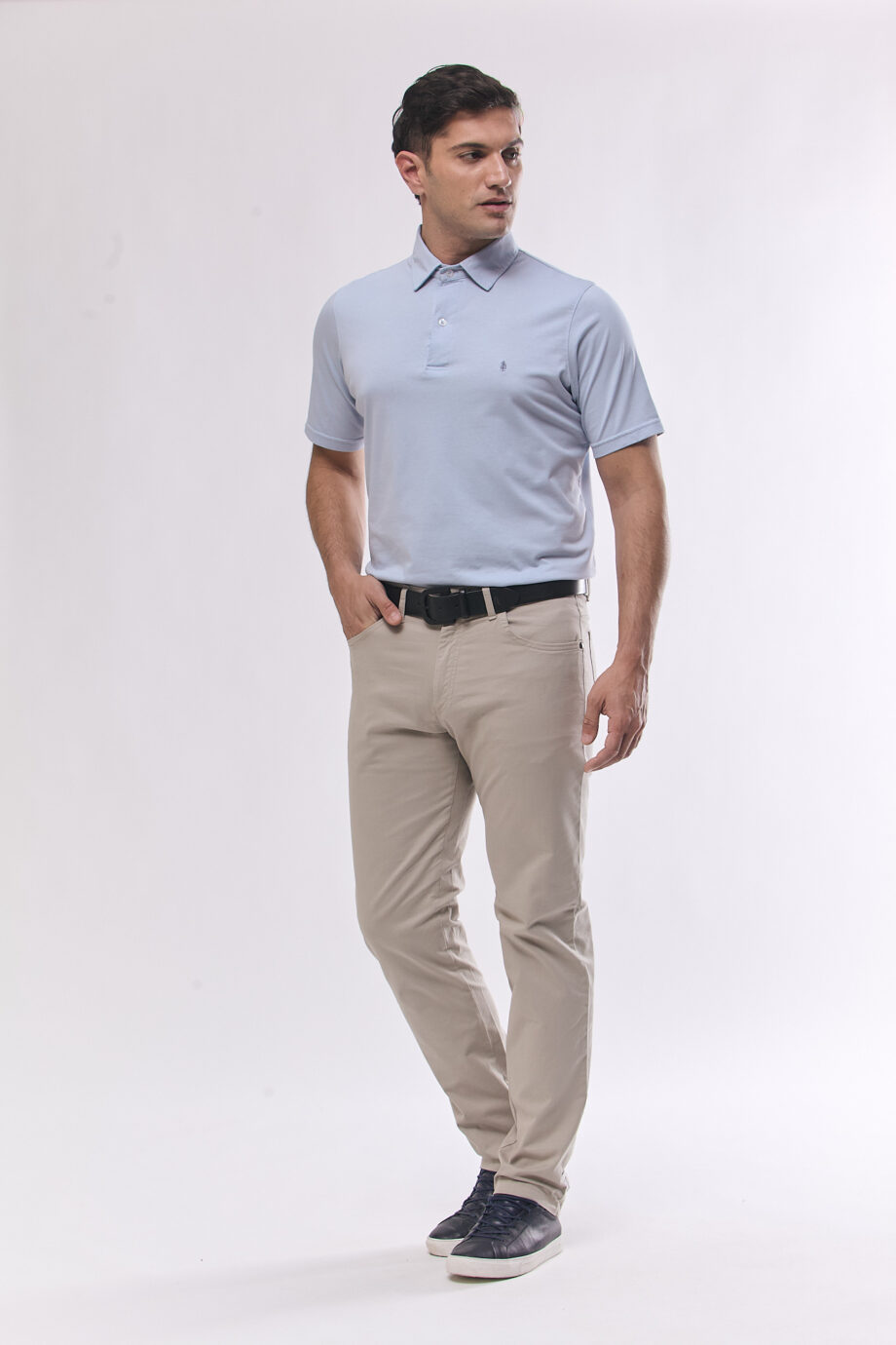 Polo lisa de algodón pima peruano