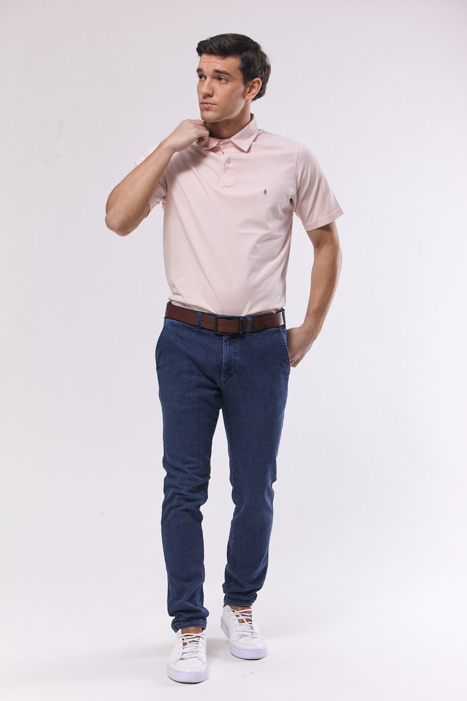 Polo lisa de algodón pima peruano
