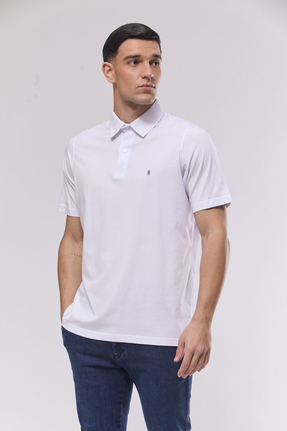 Polo lisa de algodón pima peruano