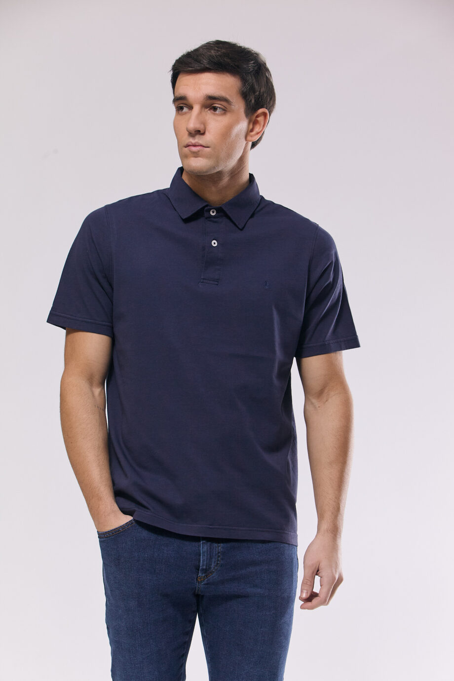 Polo lisa de algodón pima peruano
