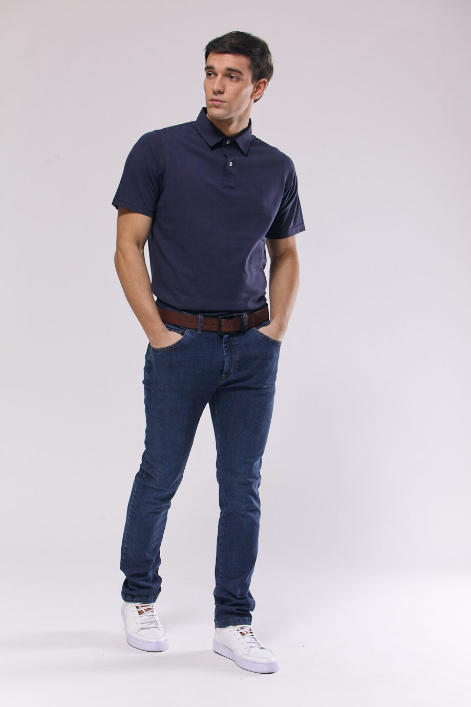 Polo lisa de algodón pima peruano