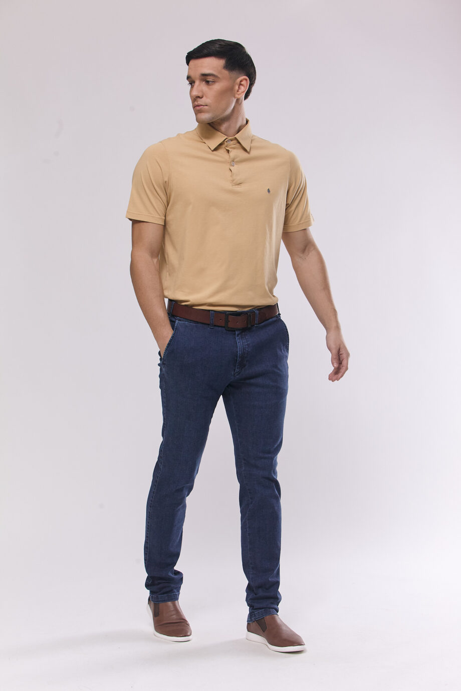 Polo lisa de algodón pima peruano