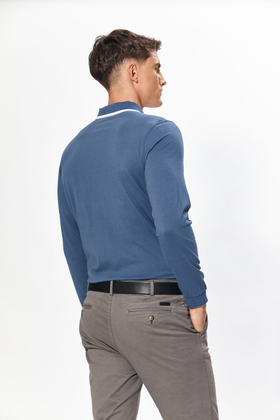 Polo lisa de algodón pima peruano